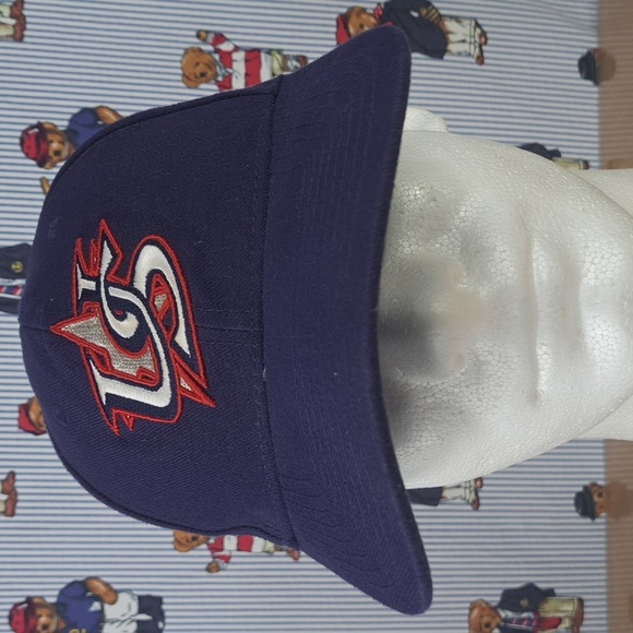 USA World Team Baseball New Era stitched logo blue & white snapback baseball hat - Picture 1 of 9